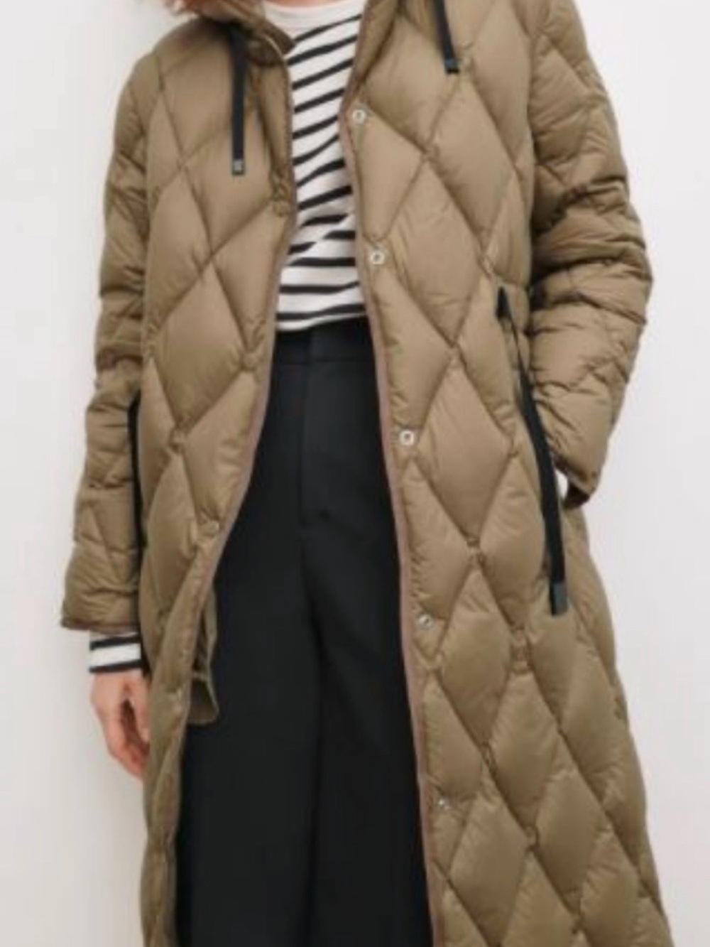 ZARA Quilted Long Puffer Coat Size Small - Picture 2 of 11